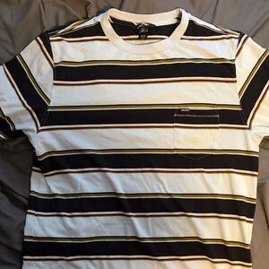 Volcom Black and White Striped Tee